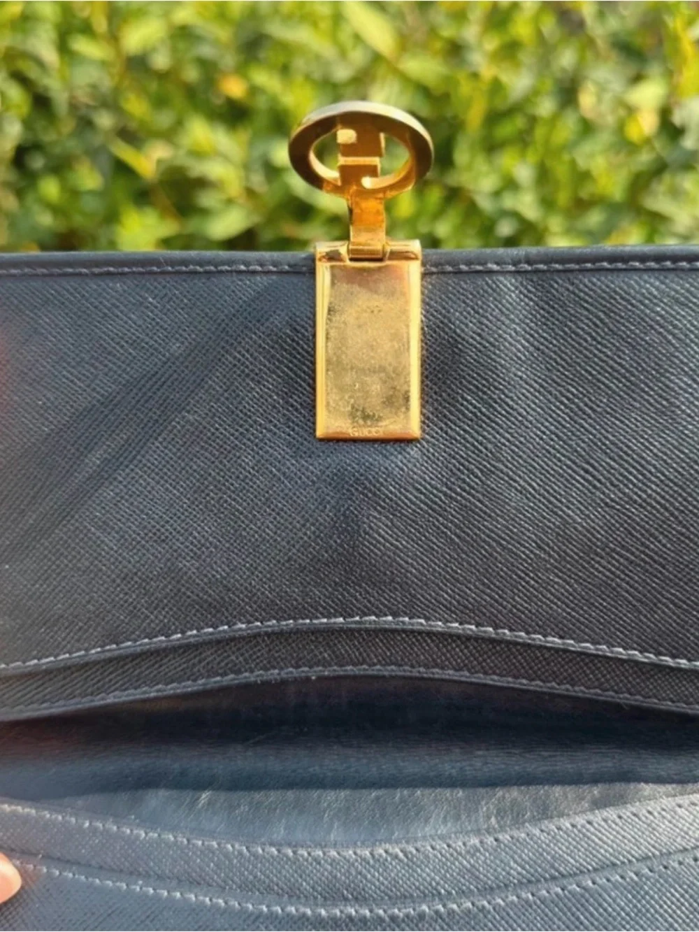 Gucci Beige Canvas GG Continental Wallet with Black Trim - Picture 6 of 7